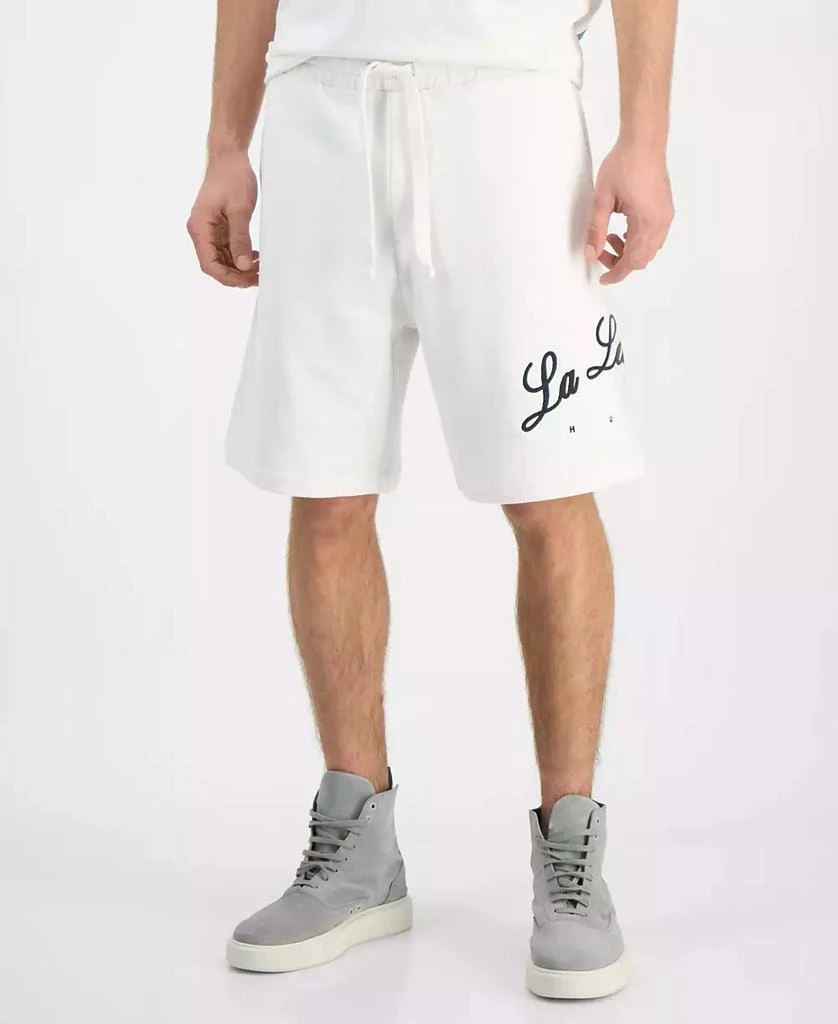 Hugo Boss HUGO by Men's Duold Relaxed-Fit Embroidered 8-1/2" Drawstring Shorts 3