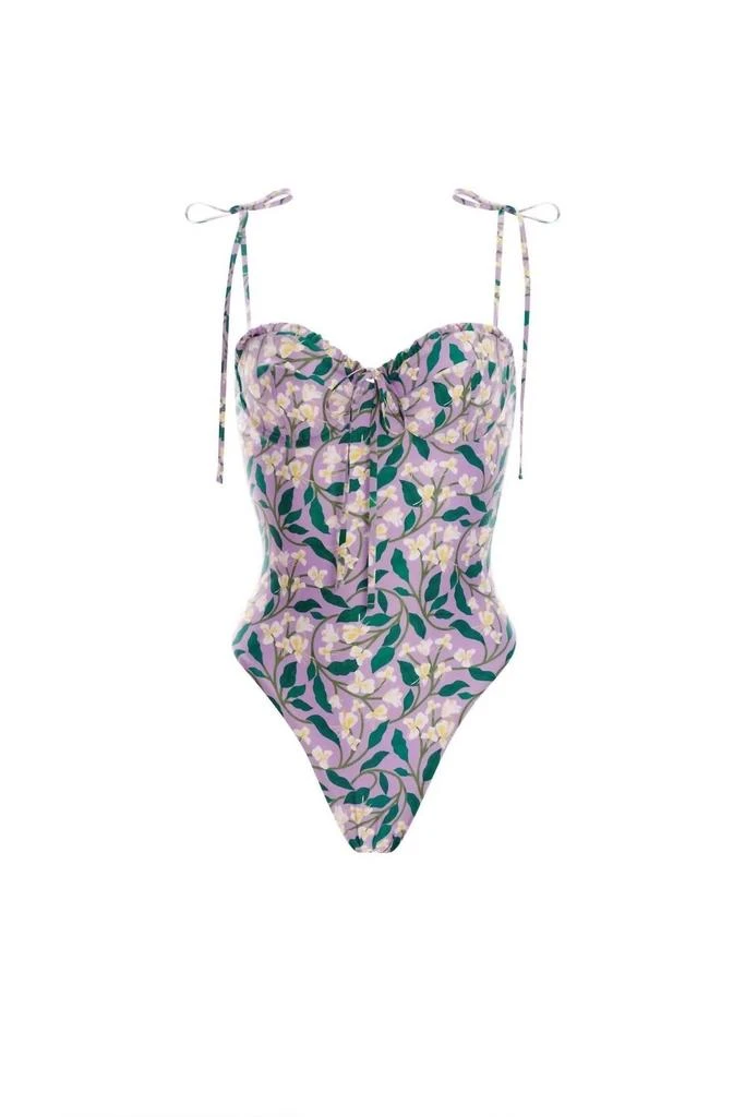 Agua by Agua Bendita Ebanos Dos Gardenias One-Piece In Lilac 3