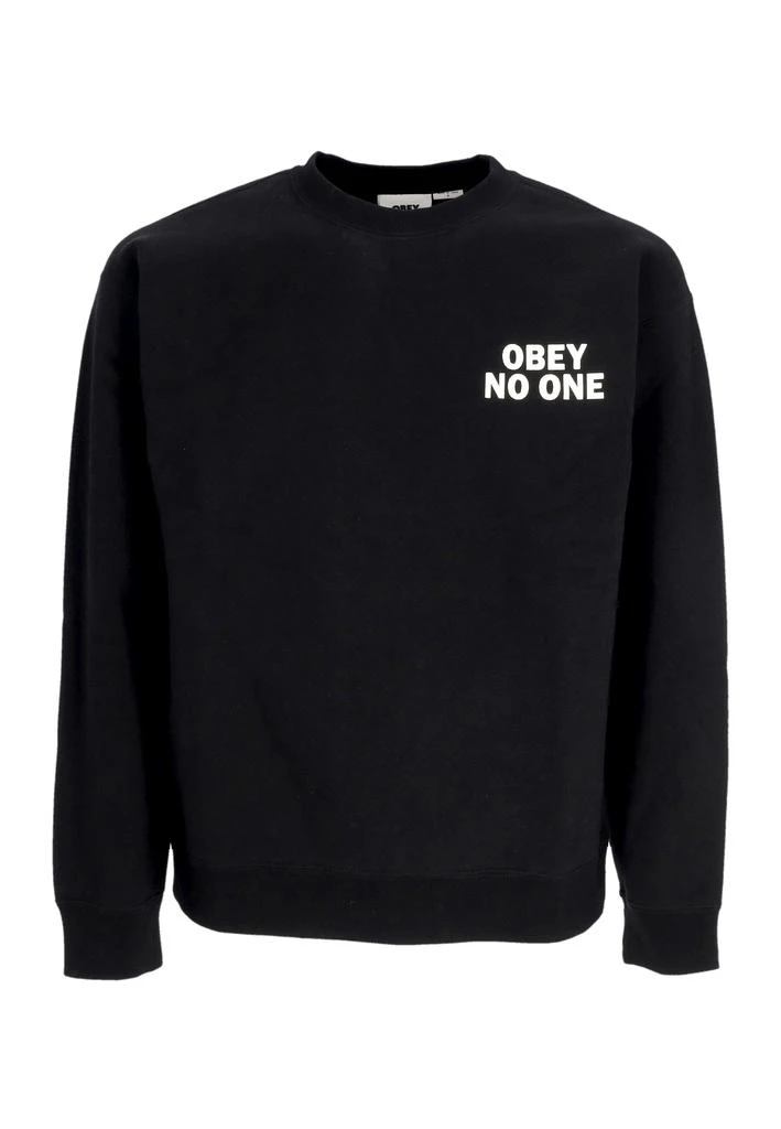 Obey Men's Crew Neck No One Fleece Black 1