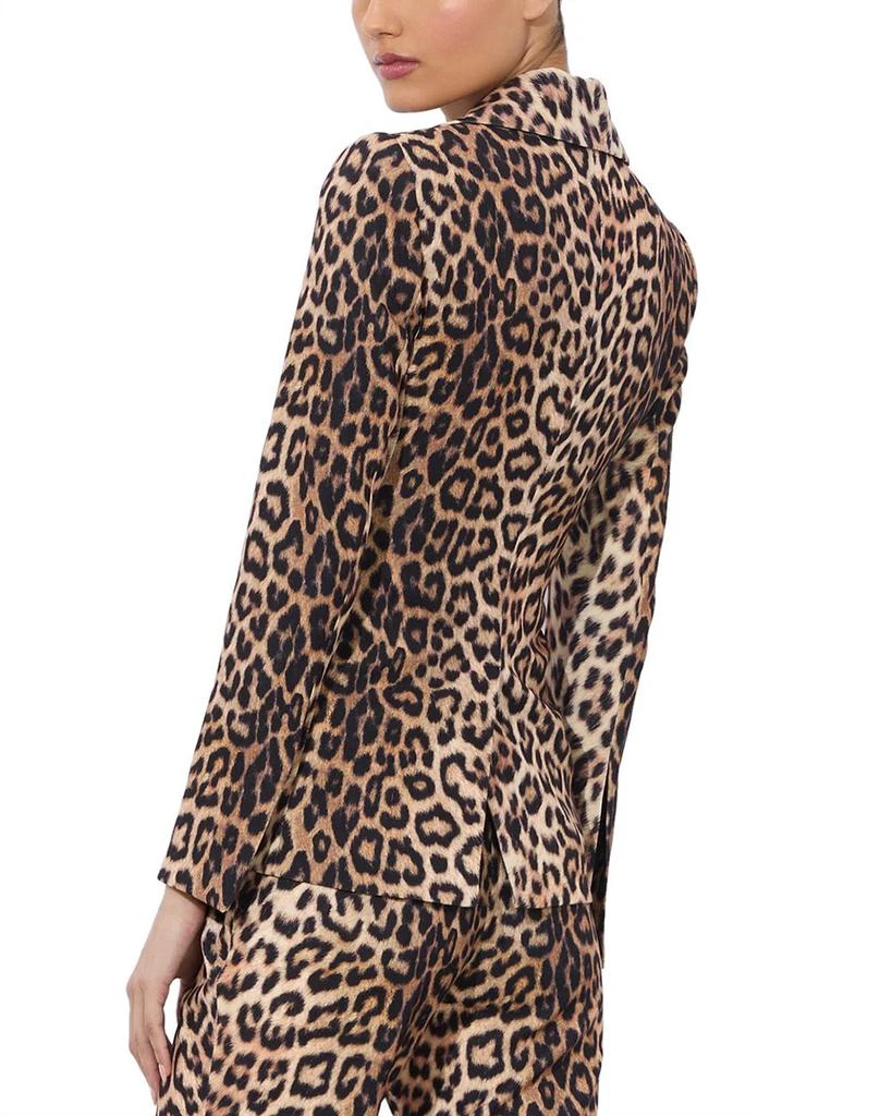Alice + Olivia Macey Fitted Leopard Print Blazer 3