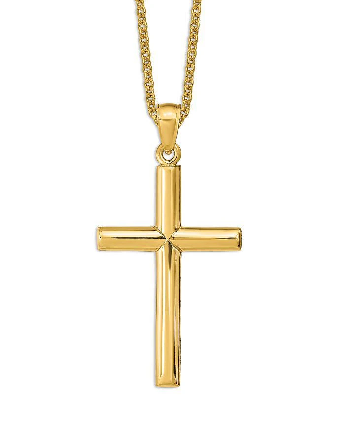 Bloomingdale
s Men
s Polished Cross Pendant Necklace in 14K Yellow Gold, 20"