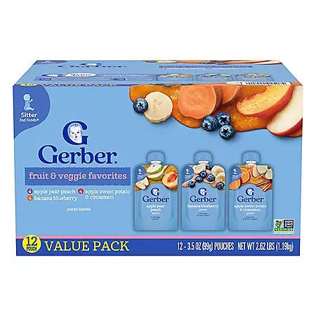 Gerber Gerber Toddler Pouch Variety Pack 3.5 oz., 12 ct.