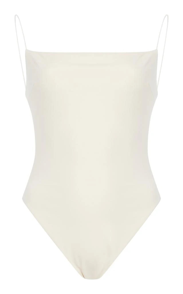 Ziah Ziah - Fine Strap One-Piece Swimsuit - Ivory - AU 16 - Moda Operandi 1