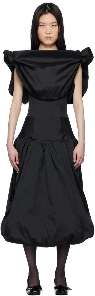 PAULA CANOVAS DEL VAS Black Puff Minidress 1