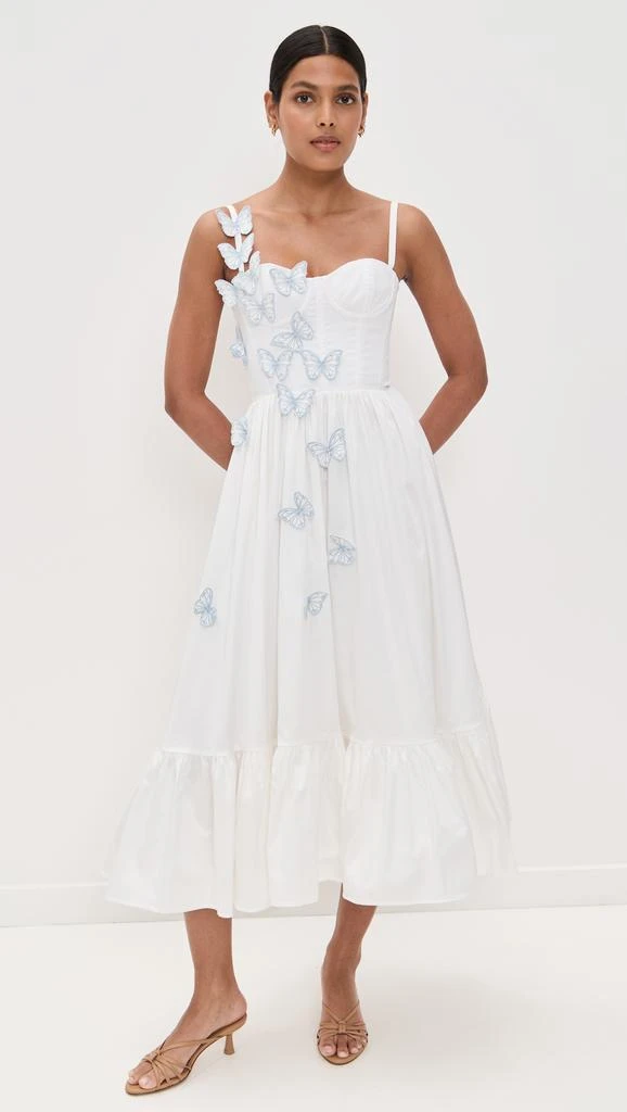 PatBO Flutter Poplin Butterfly Midi Dress 6