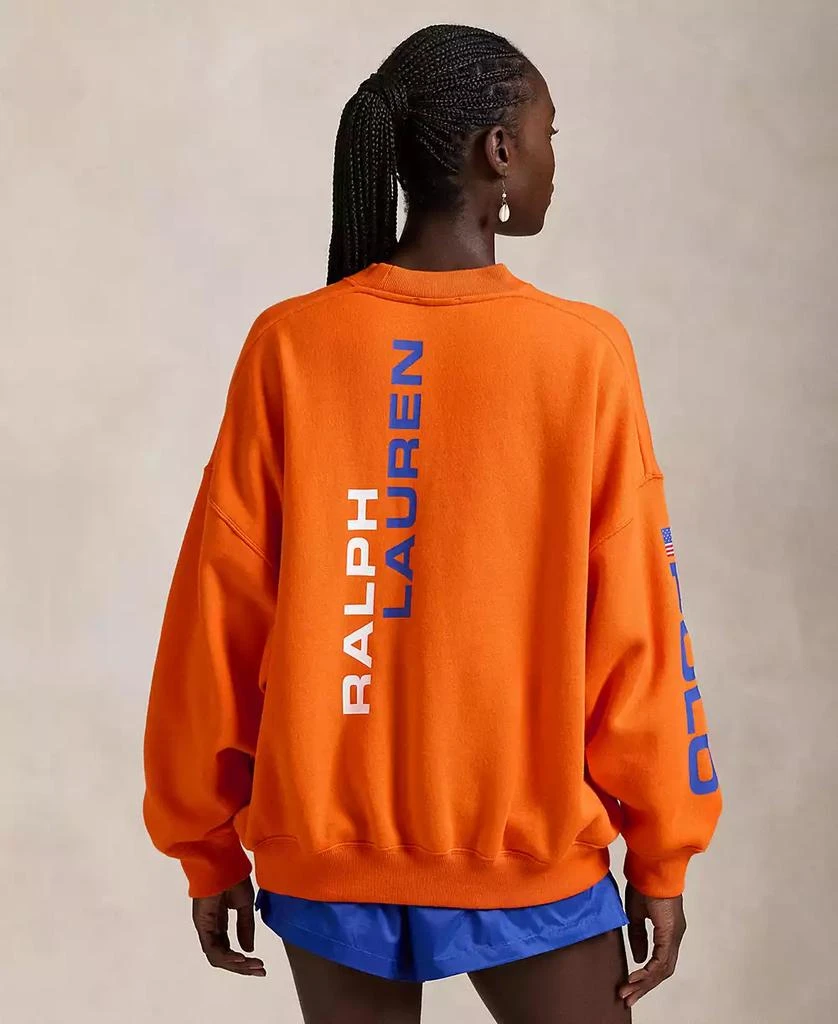 Ralph Lauren Women's Flag Logo Fleece Crewneck Sweatshirt 2