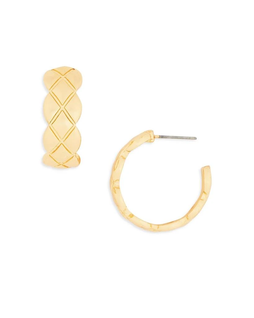 AQUA Crisscross Hoop Earrings in 16K Gold Plated - Exclusive from Bloomingdale
s