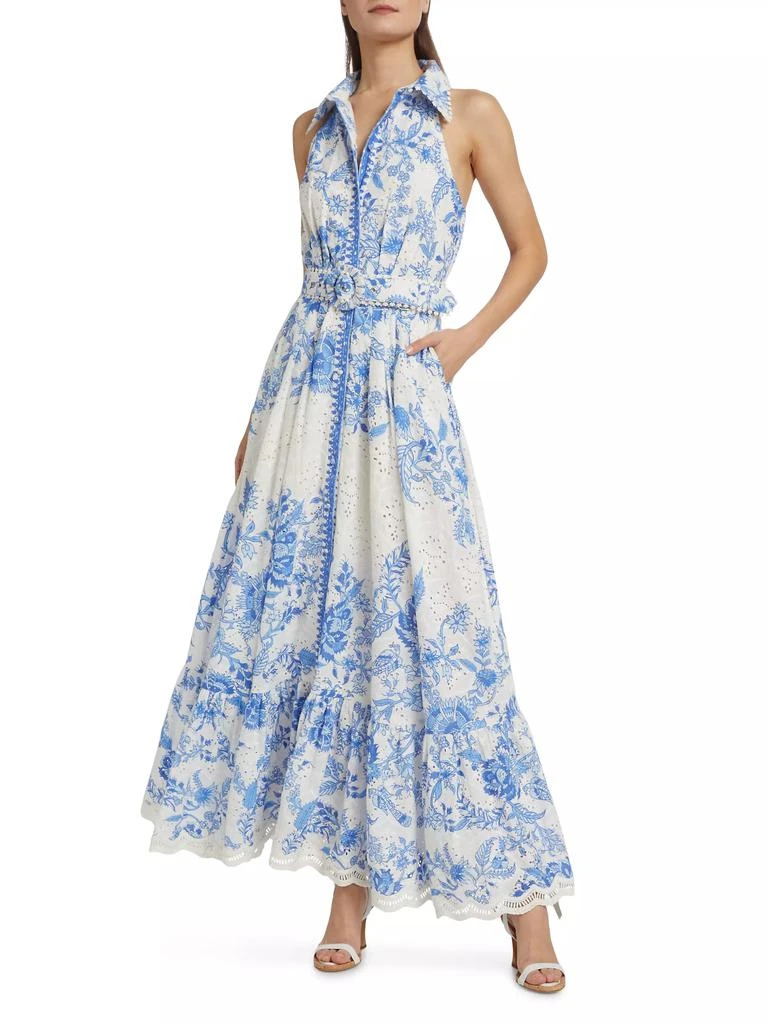 Hemant & Nandita Floral Cotton Halter Maxi Dress 2