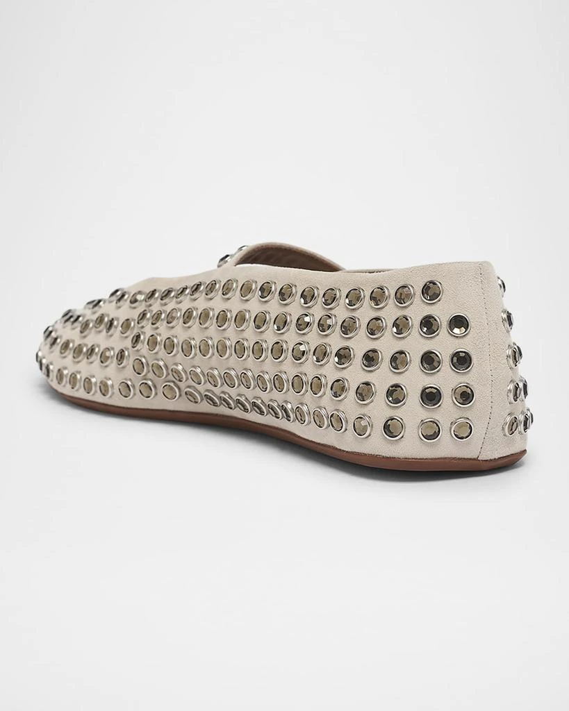 Alaia Crystal Stud Mary Jane Ballerina Flats 2