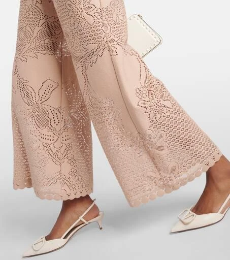 Valentino Guipure lace wide-leg pants 5