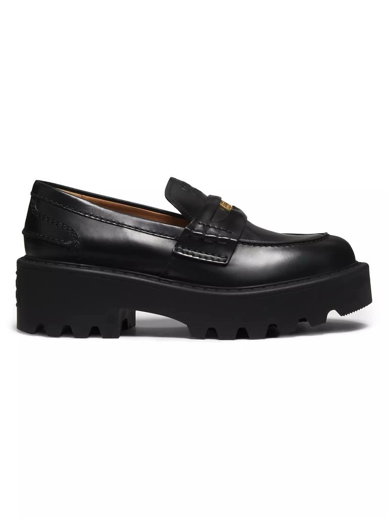 Miu Miu Spazzolato Leather Loafers 1