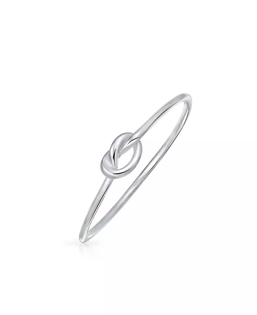 Bling Jewelry Minimalist Simple Midi Knuckle Stackable Infinity Love Knot Ring .925 Sterling Silver Thin 1MM Band