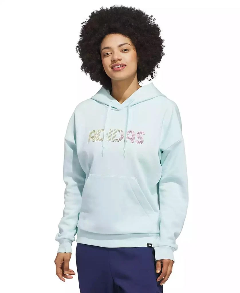 Adidas Women's Wordmark Graphic Hooded Sweatshirt