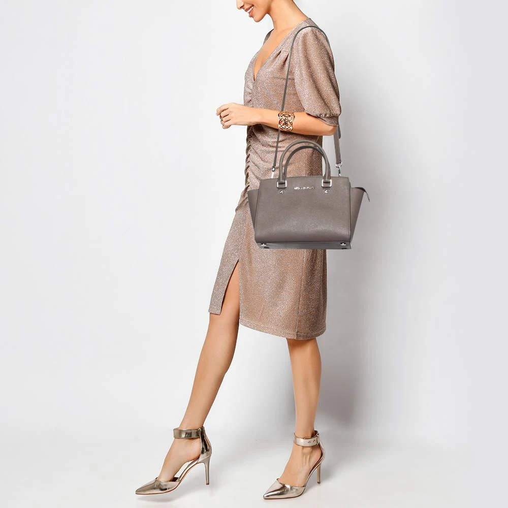 Michael Kors Michael Kors Dark Beige Leather Medium Selma Tote 2