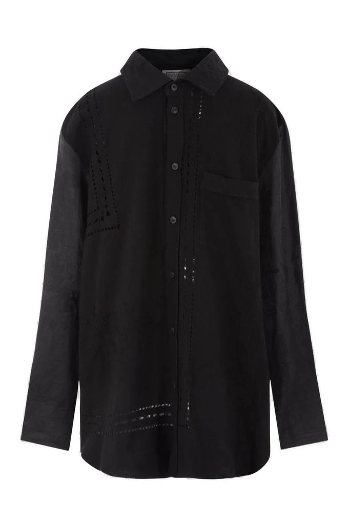 BY WALID By Walid Long Sleeved Cut-Out Detailed Shirt 1