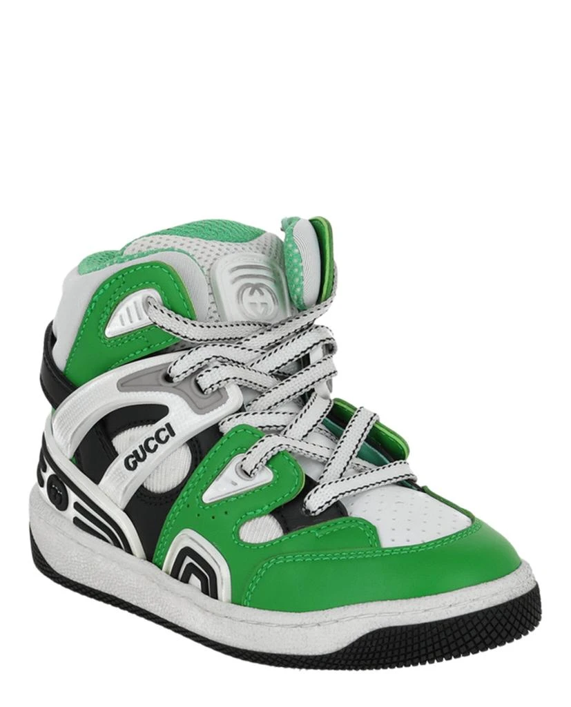 Gucci Basket Leather High-Top Sneakers 2