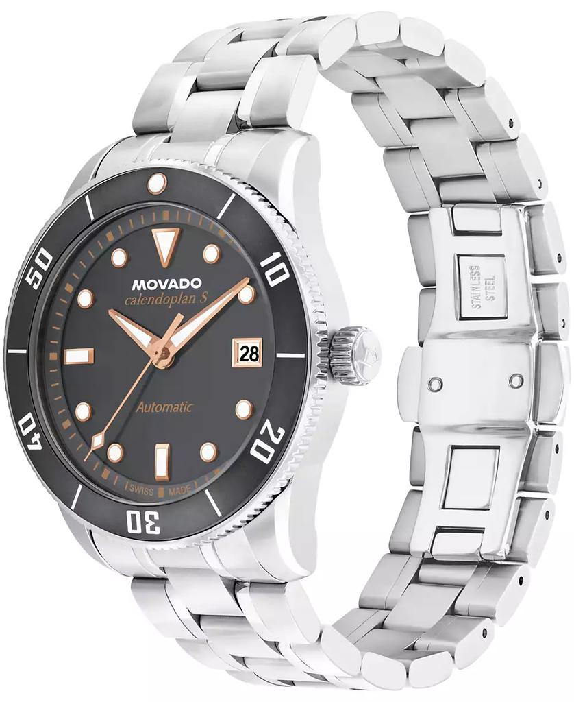 Movado Men's Calendoplan S Swiss Automatic Stainless-Steel Watch, 40mm