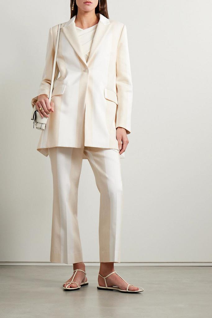 Partow Leo paneled cotton and linen-blend blazer