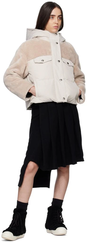 Yves Salomon Beige Paneled Jacket 4