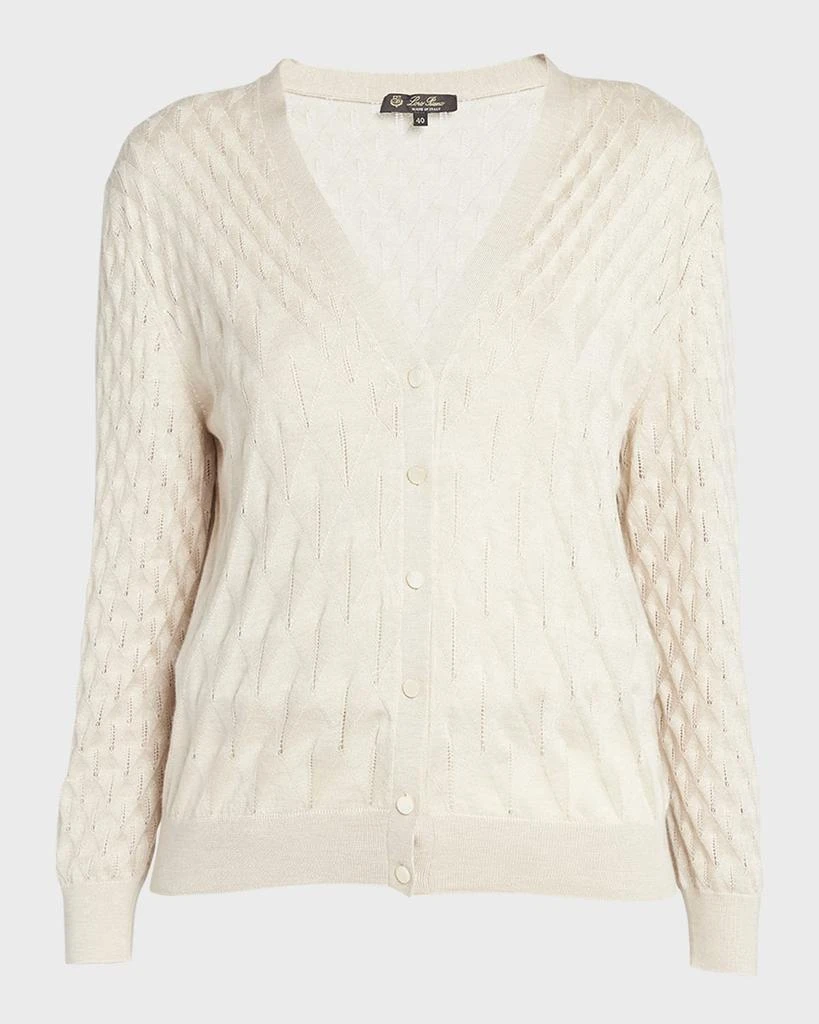 Loro Piana Takao Cashmere Open-Knit Crewneck 1