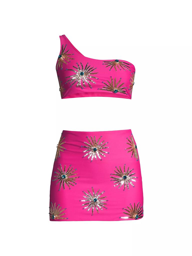 Oceanus Beatrix Sunburst 2-Piece Swim Skirt Set
