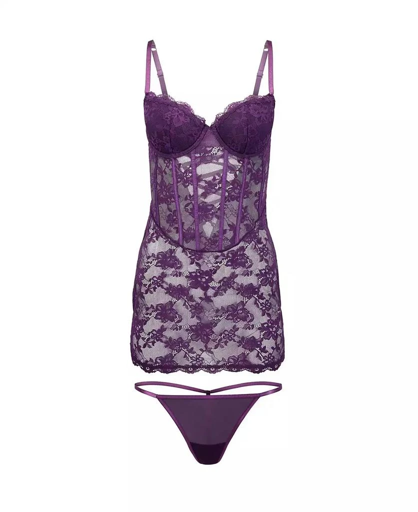 Adore Me Women
s Brielle Babydoll 
G-String Set Lingerie 4