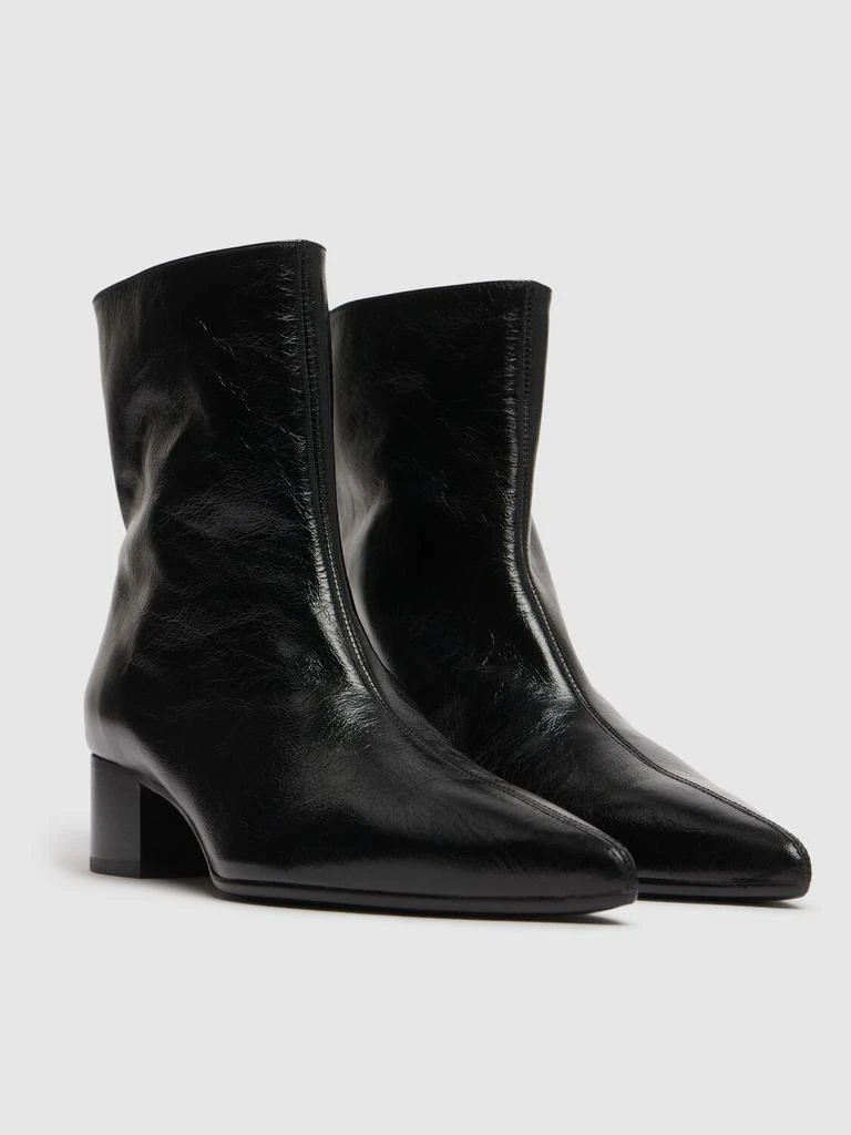 Khaite 40mm Andee Glazed Leather Ankle Boots 2