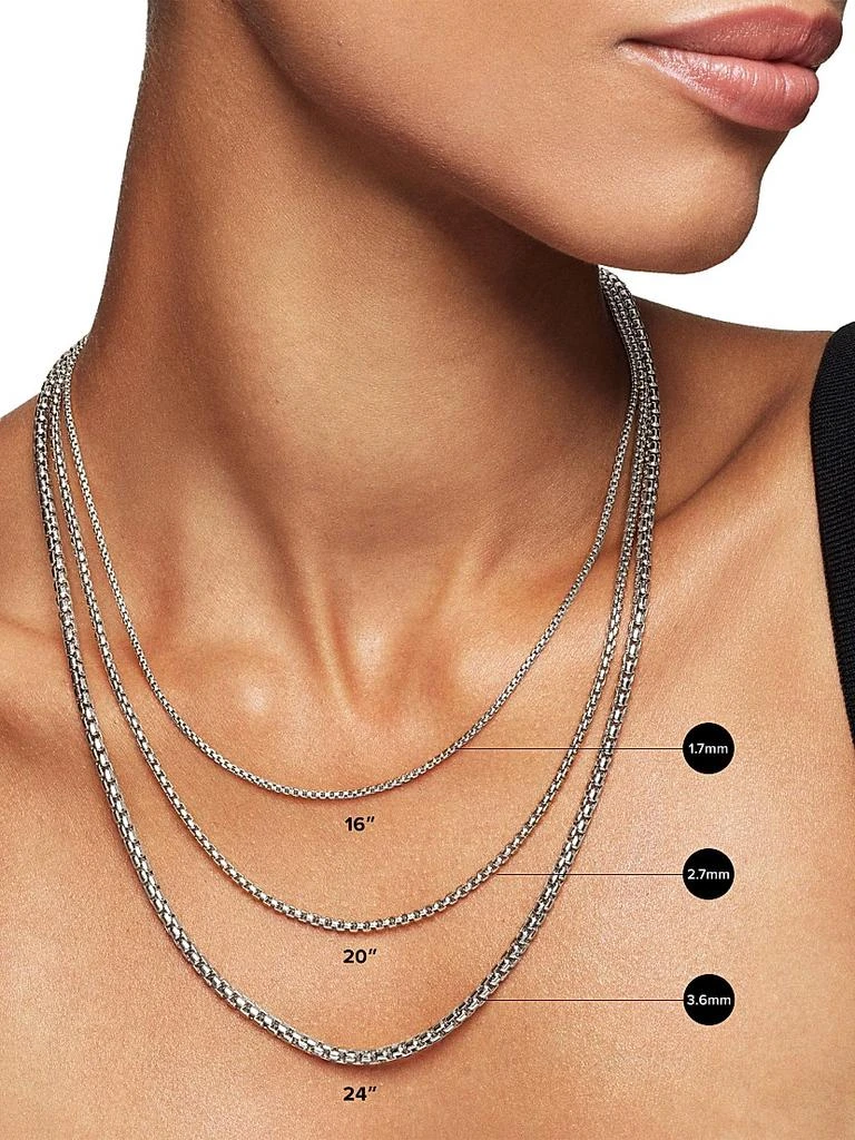 David Yurman Box Chain Necklace in Sterling Silver 4