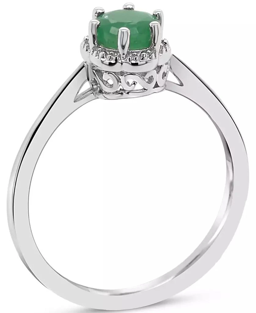 Macy's Emerald Six Prong Solitaire Ring (5/8 ct. t.w.) in Sterling Silver (Also in Ruby & Sapphire) 3