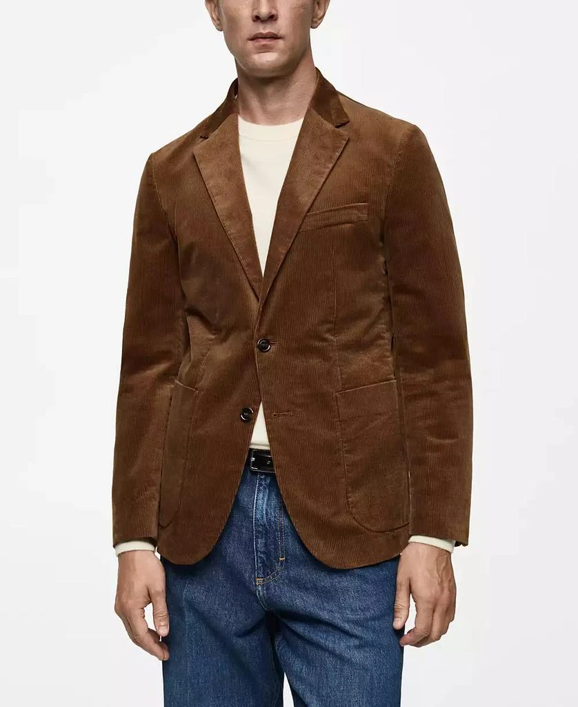 Mango Men's Slim-Fit Corduroy Blazer 1