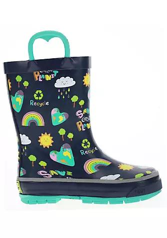 Western Chief Chief Toddler Youth Girls Save Our Planet Rain Boot