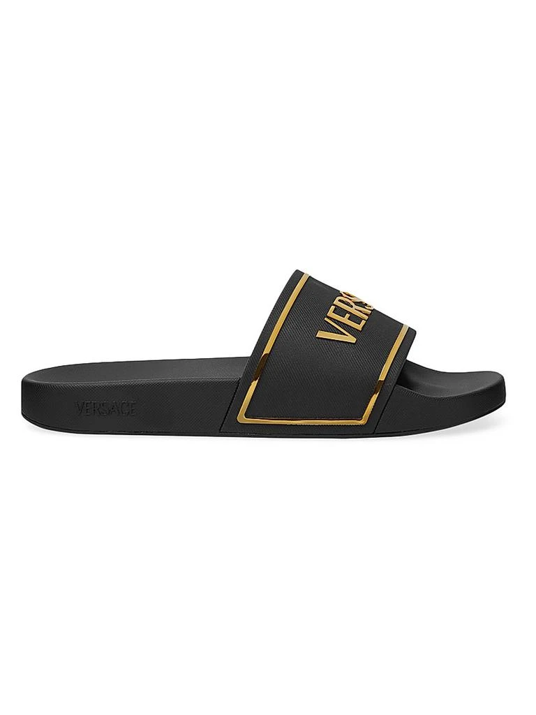 Versace Logo Slide Sandals 1