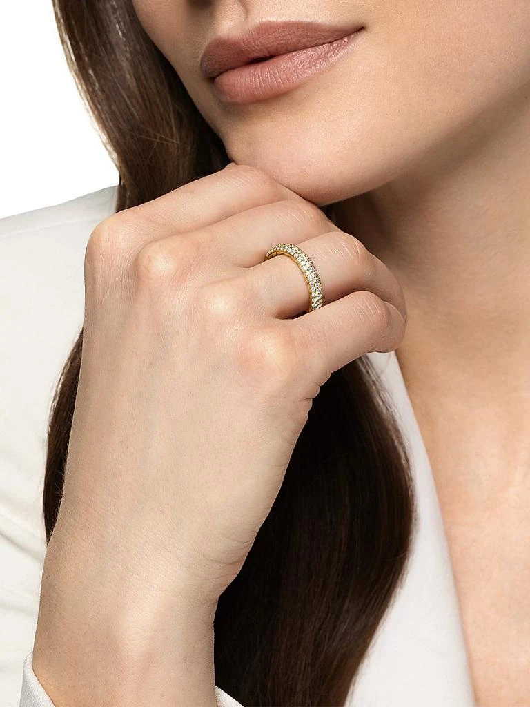 David Yurman DY Mercer Pavé Band Ring in 18K Yellow Gold 2