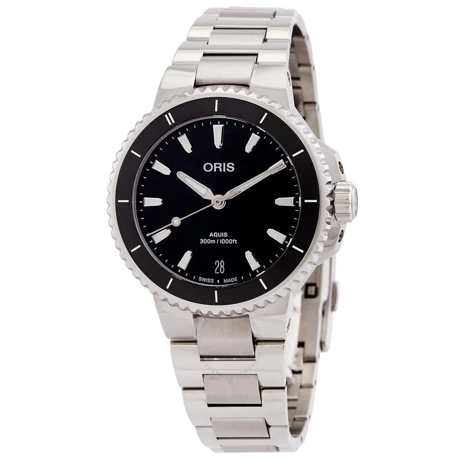 Oris Aquis Date Automatic Black Dial Ladies Watch 01 733 7792 4154-07 8 19 05P 1