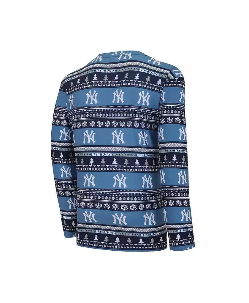 Concepts Sport Men's Navy New York Yankees Knit Ugly Sweater Long Sleeve Top and Pants Set 2