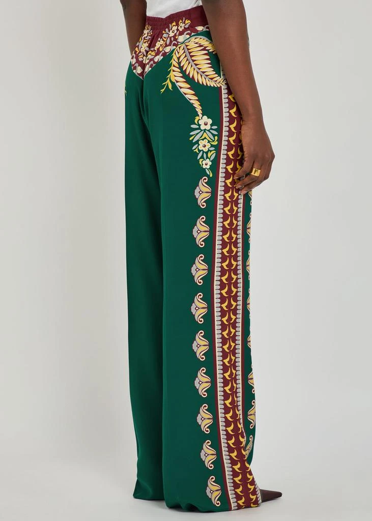 ETRO Printed straight-leg silk trousers 3