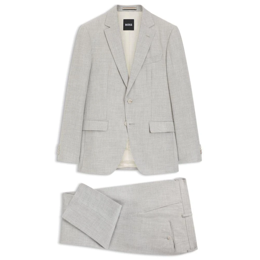 Hugo Boss Two-piece slim-fit suit in cotton and virgin wool