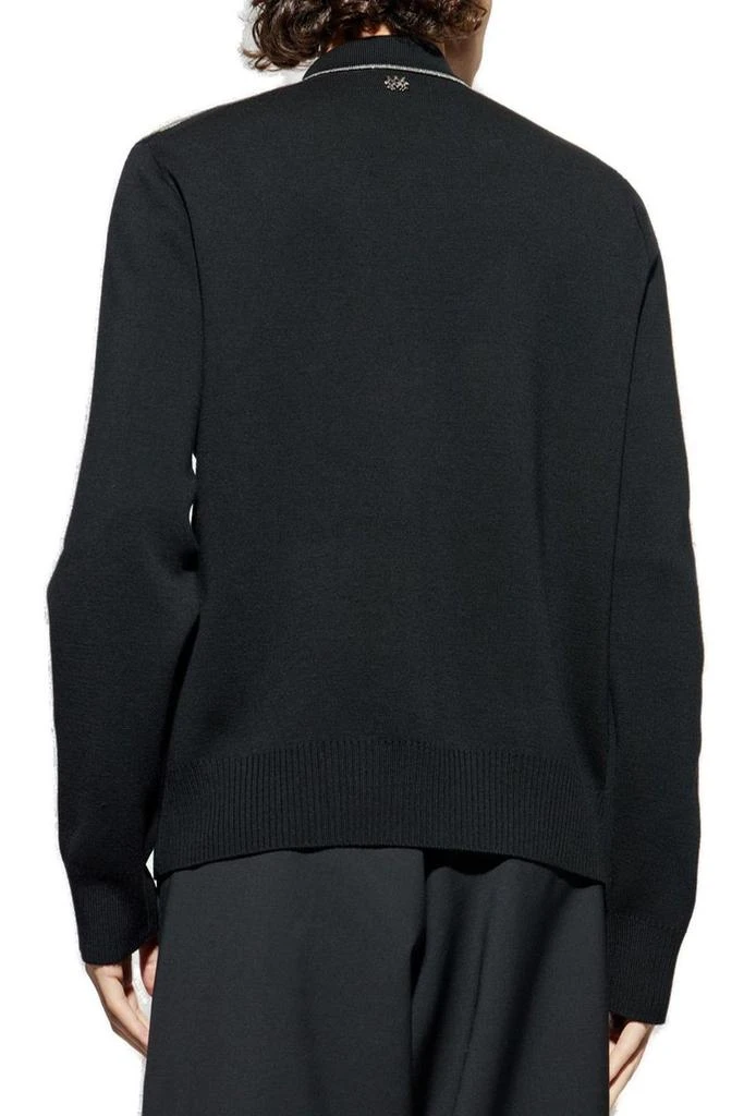 AMIRI Amiri Embellished Long Sleeve Polo Shirt 3