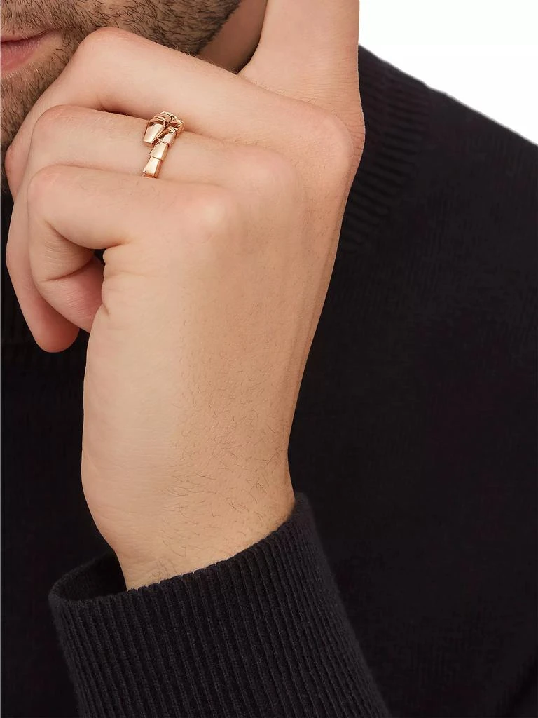 BVLGARI Serpenti Viper 18K Rose Gold Wrap Ring 5