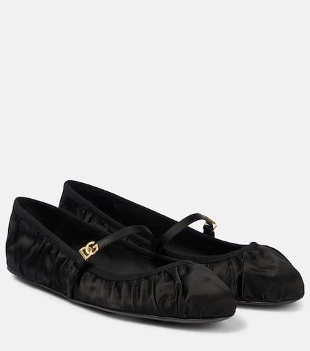 Dolce 
Gabbana DG satin ballet flats 1