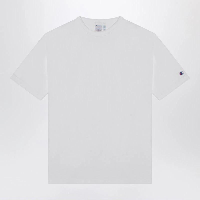 CHAMPION WHITE COTTON CREW-NECK T-SHIRT 1