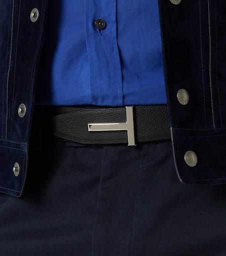Tom Ford T Icon reversible leather belt - Belts - Free