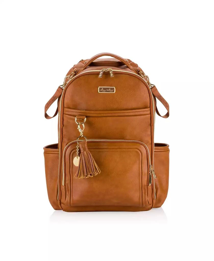 Itzy Ritzy Boss Plus Backpack Diaper Bag Cognac 1