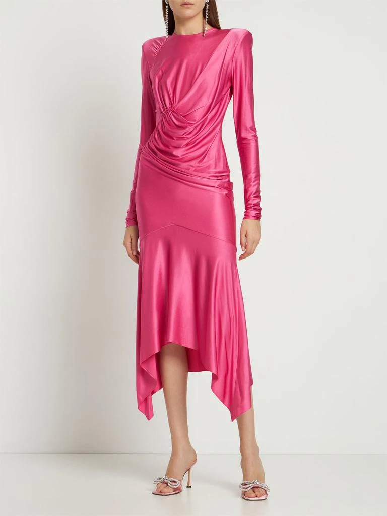 Alexandre Vauthier Asymmetric Viscose Jersey Midi Dress 1