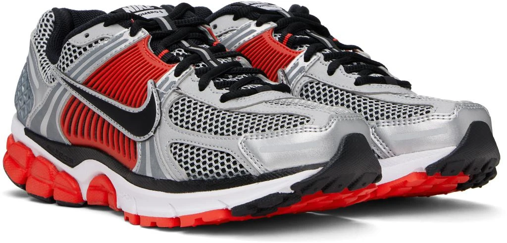 NIKE Silver & Red Zoom Vomero 5 Sneakers 4