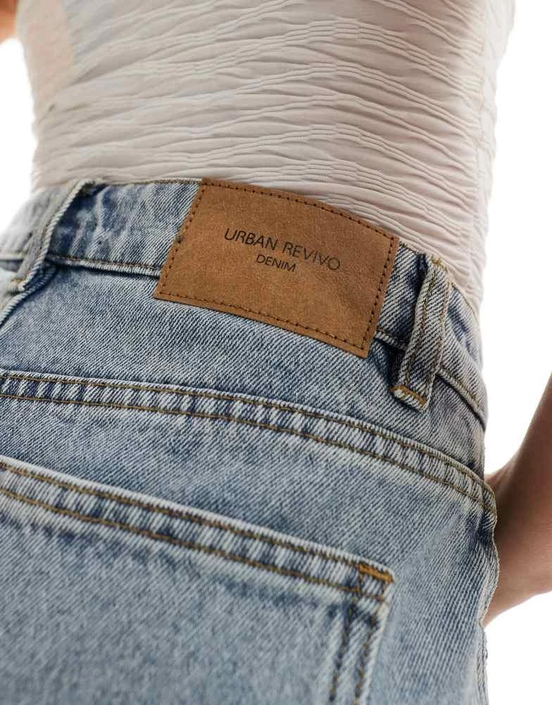 Urban Revivo Urban Revivo denim jorts in light blue wash 4