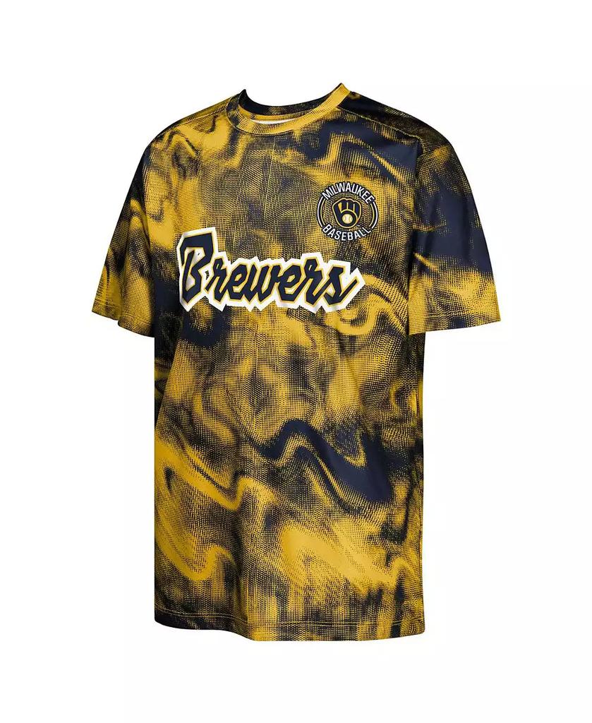 Outerstuff Big Boys and Girls Navy/Gold Milwaukee Brewers Pinch Hitter T-Shirt