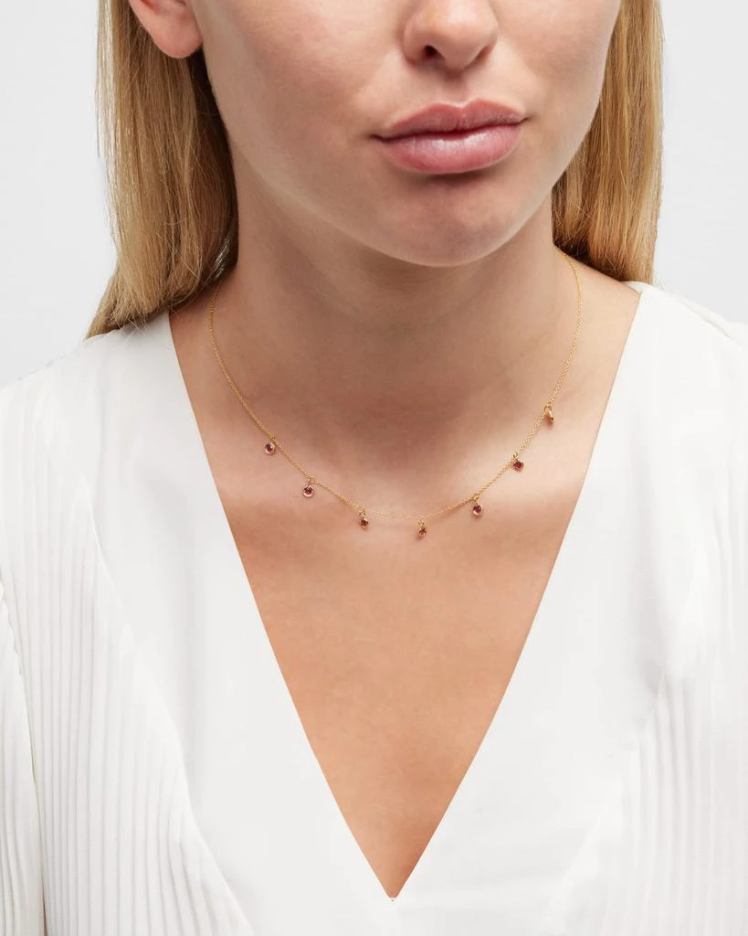 Roberto Coin 18K Yellow Gold Ruby 7 Dangle Necklace 2