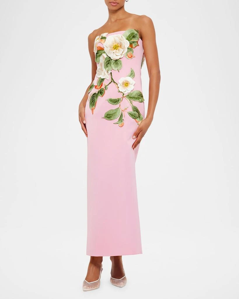 LEO LIN Rayna Floral Applique Bustier Maxi Dress 2