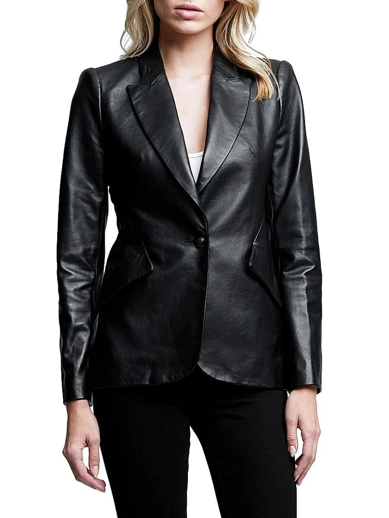 L'Agence Chamberlain Leather Blazer 3
